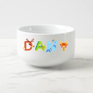 Personalized Cereal Bowl, Birthday Ice Cream Bowl, Gift For Kids, Gift For Boy and Girls, Custom Popcorn Bowl, Chili and Soup Bowl for Kids