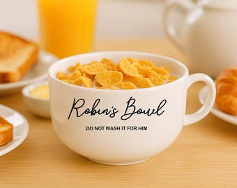 Snack Schüssel für Kinder, individuelles Namensgeschenk, Suppenschüssel mit 100 ml Fassungsvermögen.