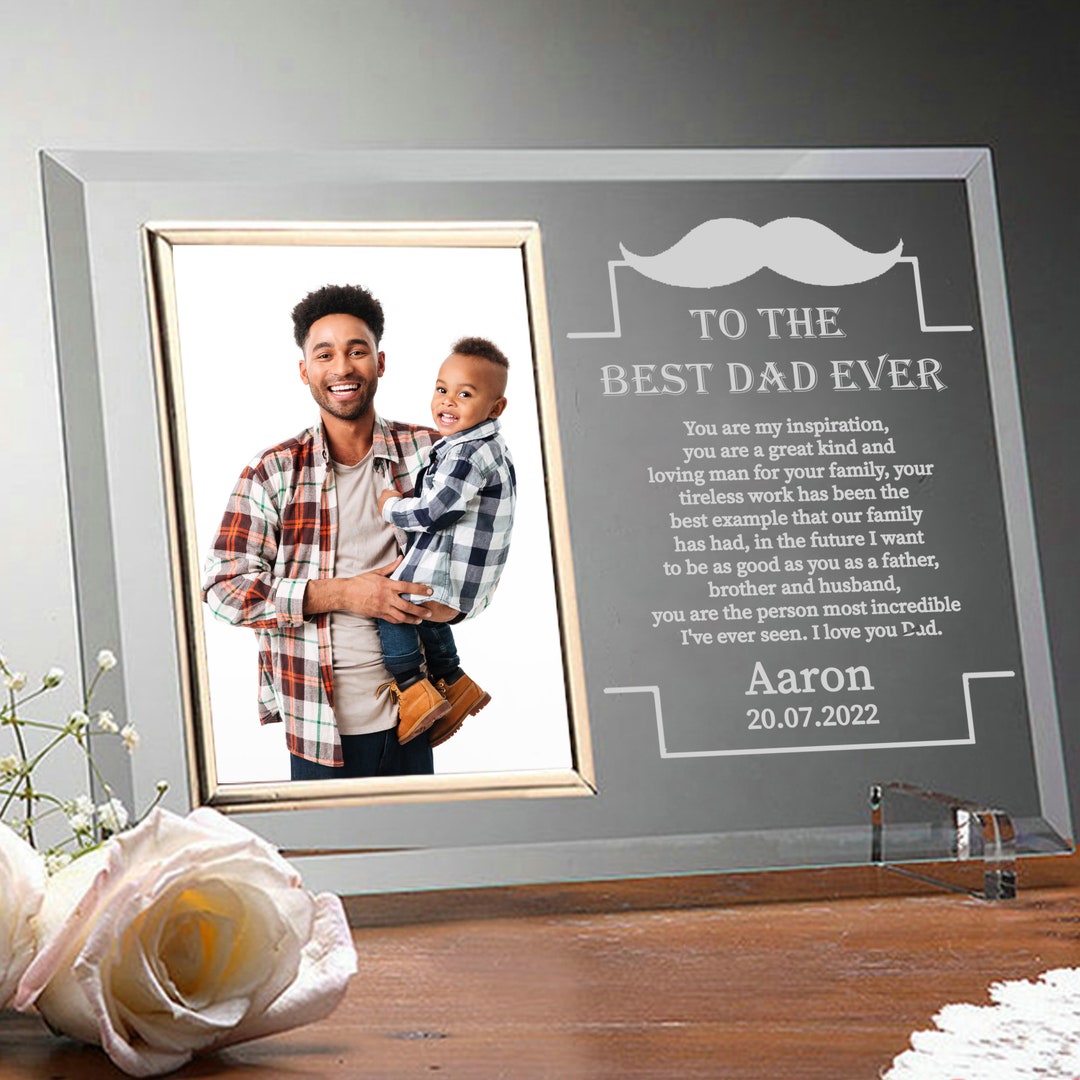 Personalized Photo Frame for Fathers Custom Father's Day Etsy