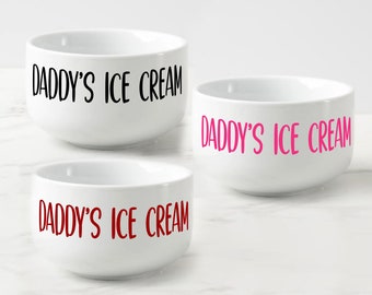 Personalized Ice Cream Bowl, Custom Stoneware Dessert Bowl