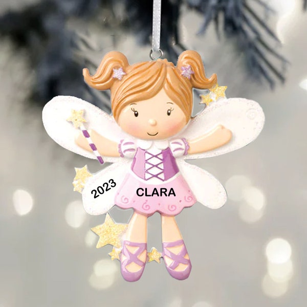 Fairy Girl Ornament, Personalized Christmas Ornament, Personalized Toddler Ornament, Christmas Gift / Little Girl Ornament