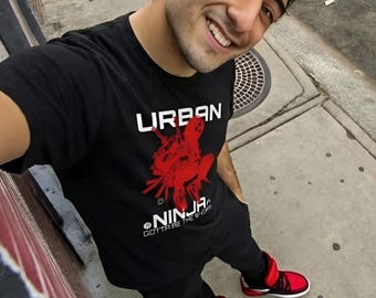 Urban Ninja Long Sleeve Tee, Jordan 1 Bred Matching Shirt