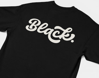 Schwarzes Boxy T-Shirt: Urban Graphic Tee, entspannte Passform