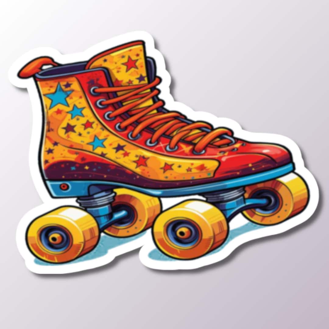 Skating Ramp Sticker Roller Skate Sticker: Vibrant Skating Decal - Etsy