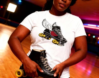 Roller Skates Graphic Tee: New City Exclusive, Combed Cotton