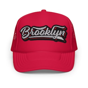 Brooklyn NY Trucker Hat, Vintage Baseball Cap, Snapback Hat, Classic Mesh Hat, New York City Hat, Casual Headwear