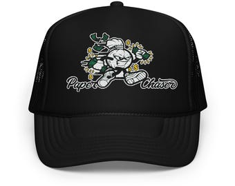 Casquette trucker en mousse Paper Chaser, dos en filet, casquette unisexe