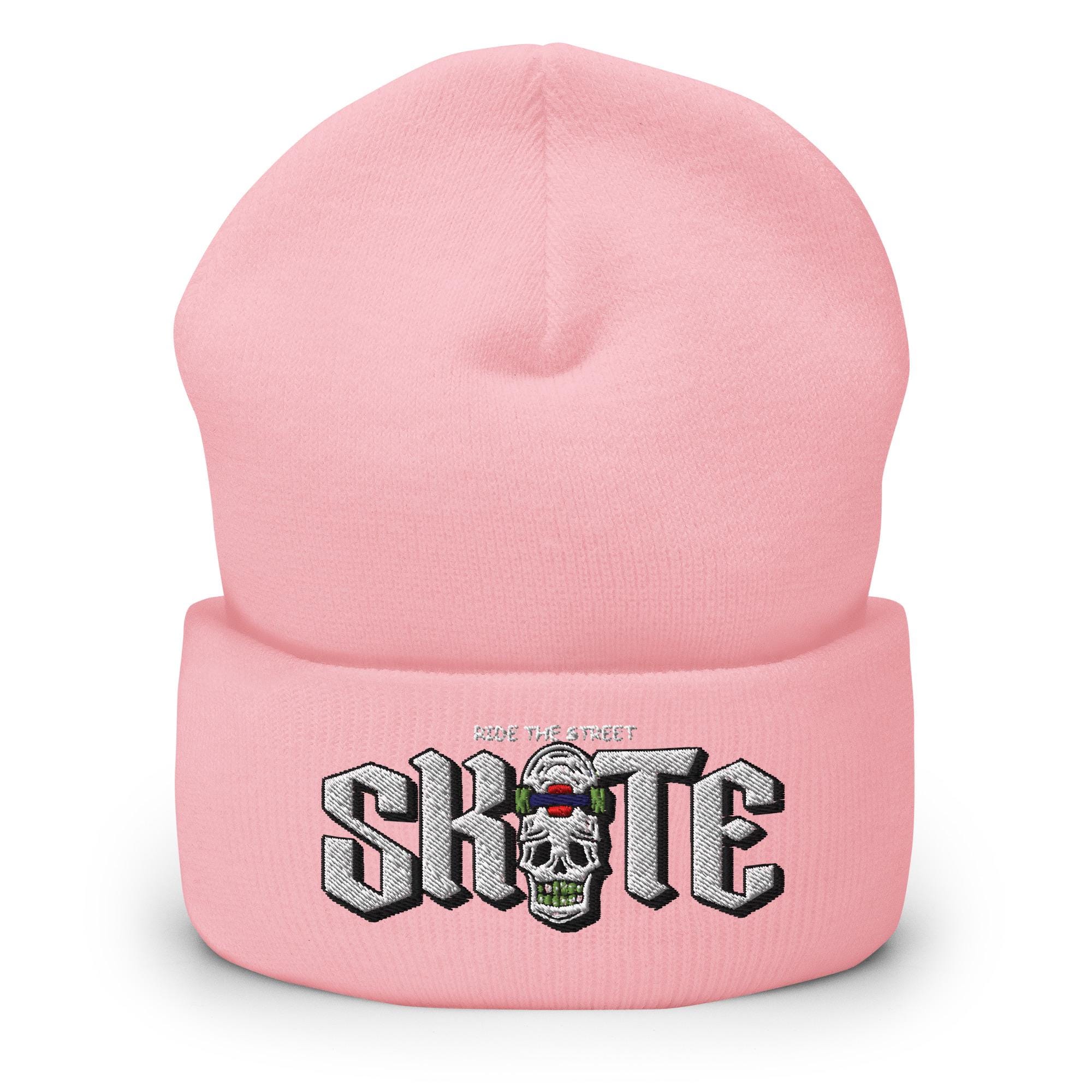 Stylish Short Plain Beanie Skateboard Hat Street Style Skull Cap Unisex Skull Skateboard Cuffed Beanie, Urban Street Style - Etsy main image 4