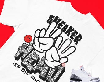 Camiseta Boxy Sneakerhead: Diseño inspirado en las Jordan 3 White Cement