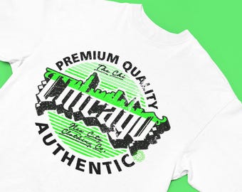 Chicago Skyline T-Shirt, Boxy Fit, Urban Style