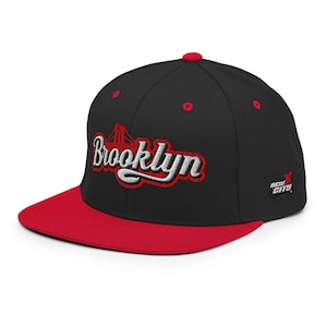 Brooklyn Snapback Hat, Flat Brim Cap, Streetwear Hat, Gift for Him, Trendy Cap, Urban Fashion Accessory