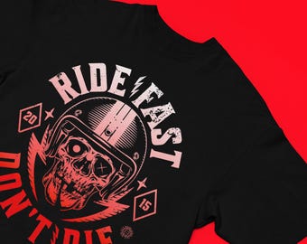 Ride Fast Don't Die Graphic Tee, New City Design, Boxy Fit