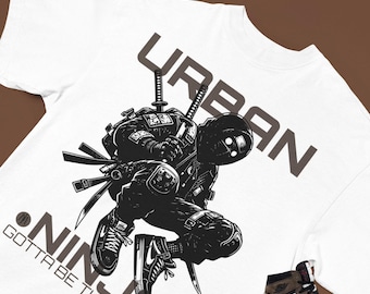 Camiseta gráfica Urban Ninja, estilo Jordan 1 Moca, corte cuadrado