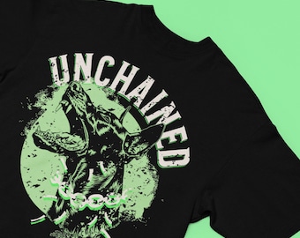 Unchained Dog Graphic Tee, överdimensionerad bomullst-shirt