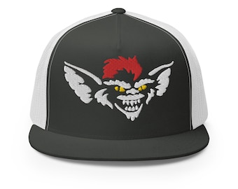 Embroidered Gremlin Trucker Hat, Mesh Baseball Cap, Retro Style