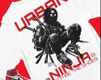Camiseta de manga larga Jordan 1 Chicago Color Match, diseño Urban Ninja