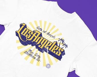 Los Angeles Graphic Tee: Boxy Fit Cotton Unisex T-Shirt
