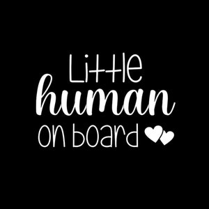 Car Sticker Baby on board Little human on board