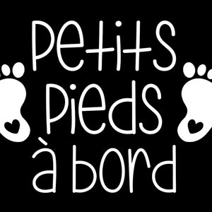 Car Sticker Baby on board Little feets on board