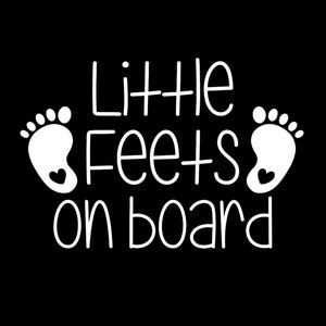 Car Sticker Baby on board Little feets on board