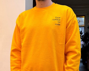 From Coffee To Code - Sweat-shirt classique unisexe à col rond