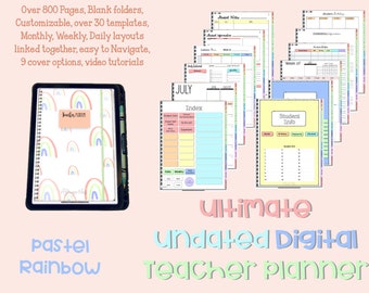 ULTIMATE Undated Digital Teacher Planner (PDF & GoodNotes)