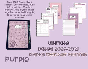 26-27 ULTIMATE Digital Teacher Planner {Purple}