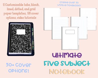5 Subject Digital Notebook (Ultimate)