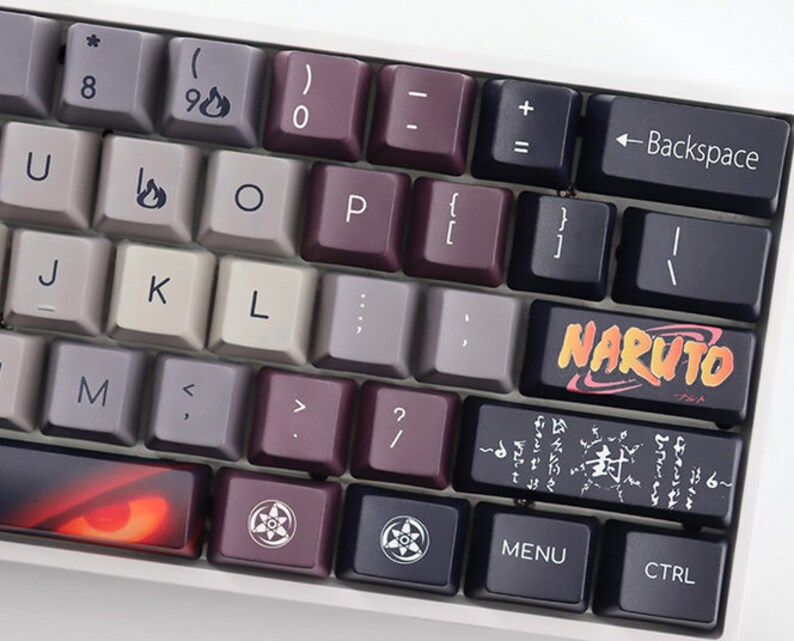 Naruto Themed Keycap Set Etsy