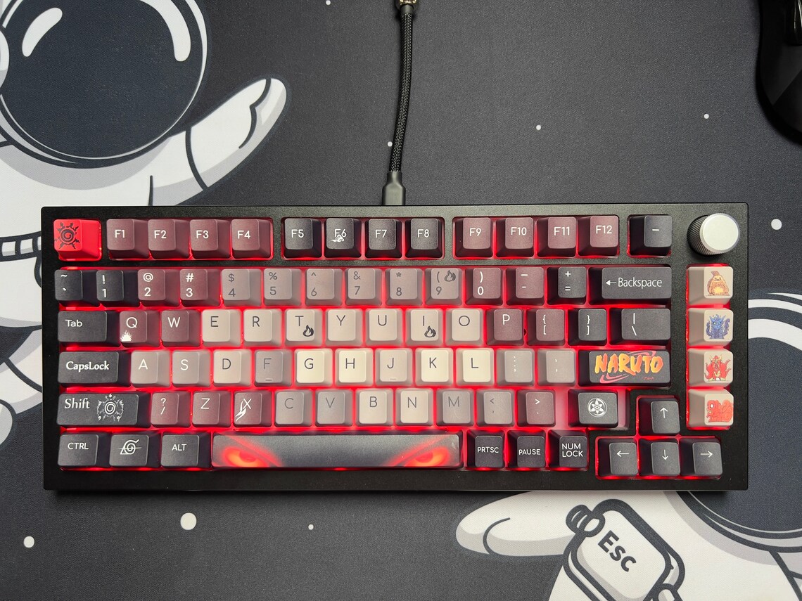 Naruto Themed Keycap Set Etsy