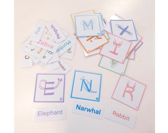 Alphabet Flash Cards l ABC Animal Flash Cards l Animal Alphabet Cards