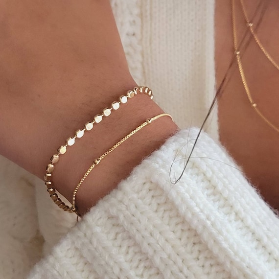SALE Set of 2 Everyday Layering Bracelets dainty Simple Bracelet