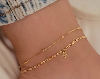 Initial A Anklet | Letter A Anklet | Gold Initial Anklet | Personalized Anklet | Name Anklet | Gold Anklet Initial | Anklet with a Letter