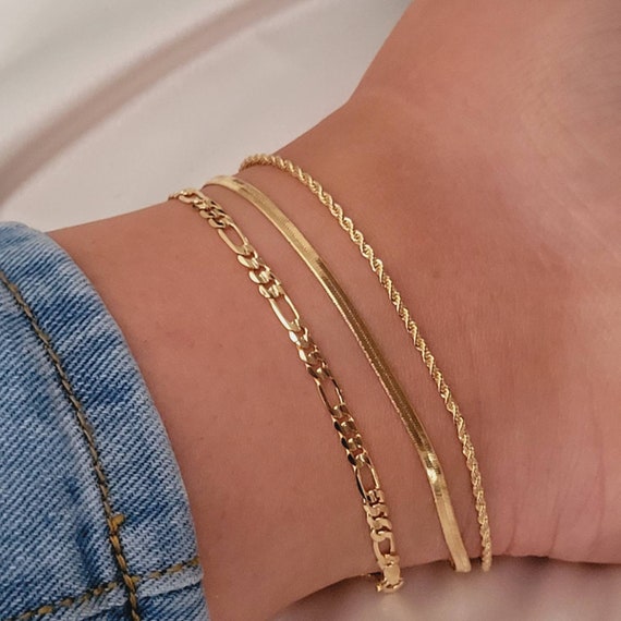 Gold dainty shop anklet