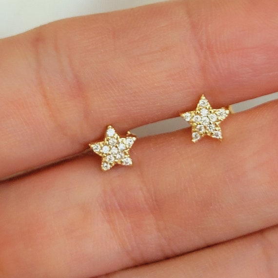 Star Stud Earrings Dainty Studs Gold Star Studs Silver Star Studs Tiny Star Stud  Earrings Minimal Stud Earrings Stud Earrings 