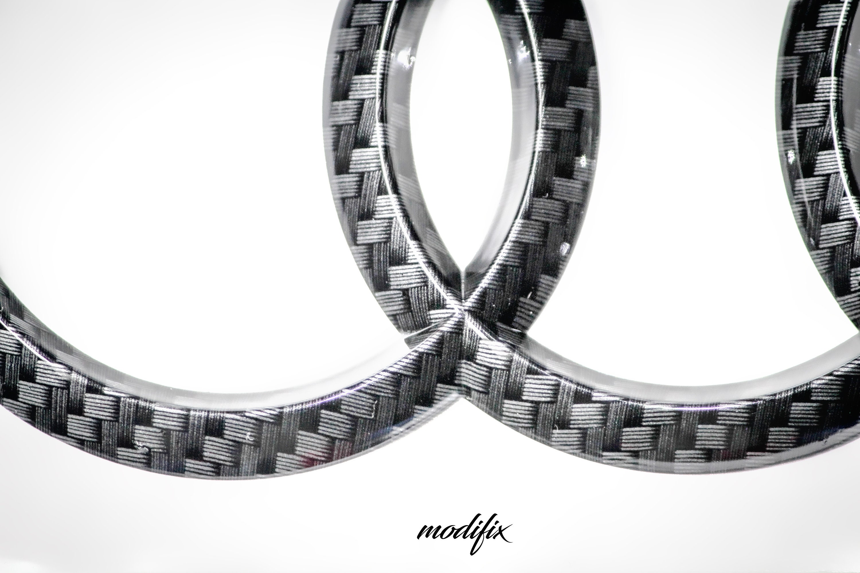 Carbon Fibre Rings Badge Emblem Front & Rear Set For Audi A3 Etsy