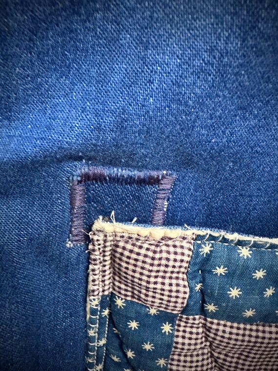 Vintage Denim Jacket Vintage Chore Coat Quilt Coa… - image 6