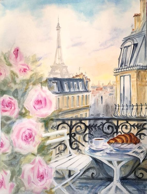 マリオ・パッソーニ作 「Café De Paris」(油絵) Alan McCarter - Work Zoom: Paris Café by Mario Passoni