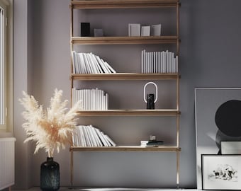 Floor to ceiling bookcase - YU - Freestanding wall unit Room divider