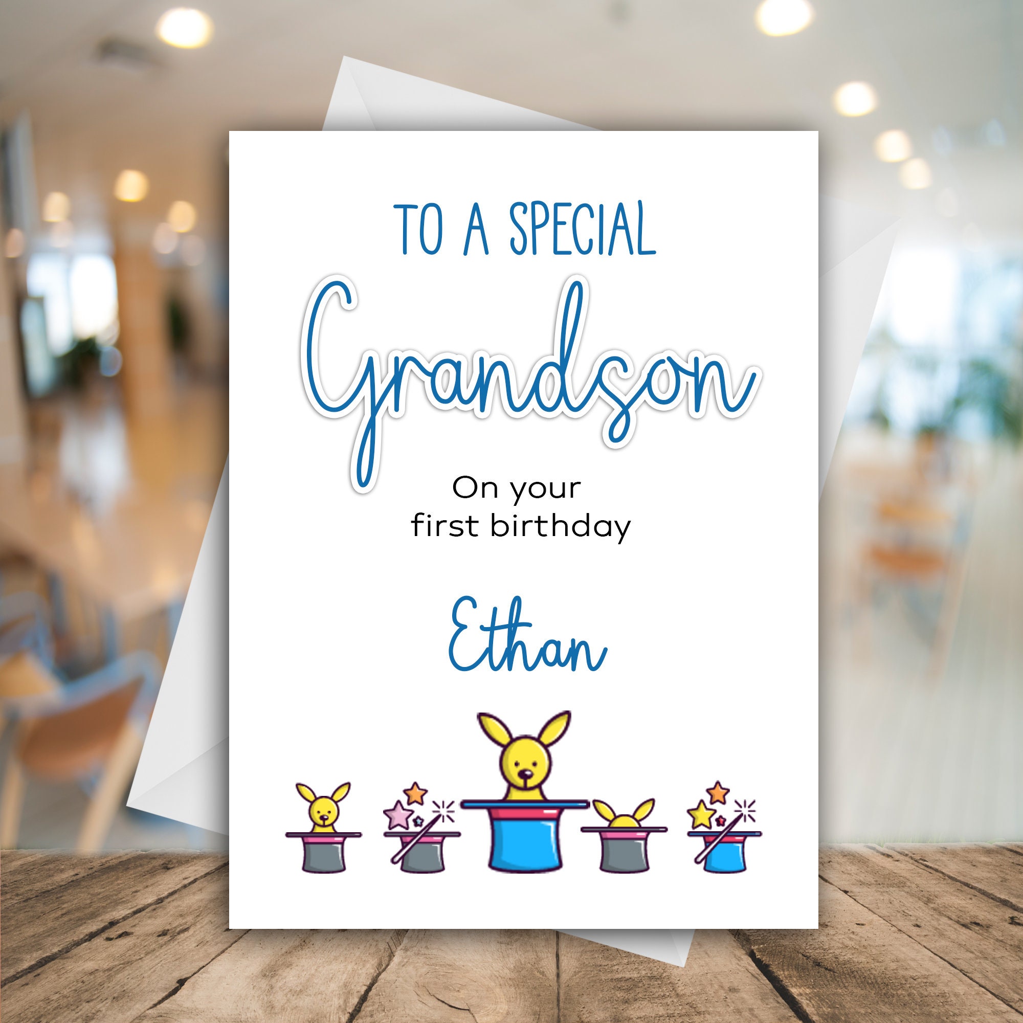 Grandson 1st Birthday Card 1st Birthday Card 1st Birthday | Etsy