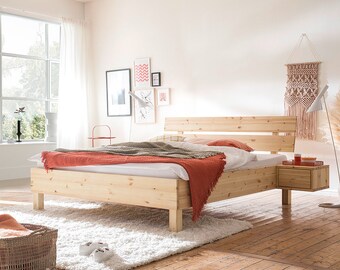 Sealing Wood Bed Frame LUKAS Pine Solid - Etsy