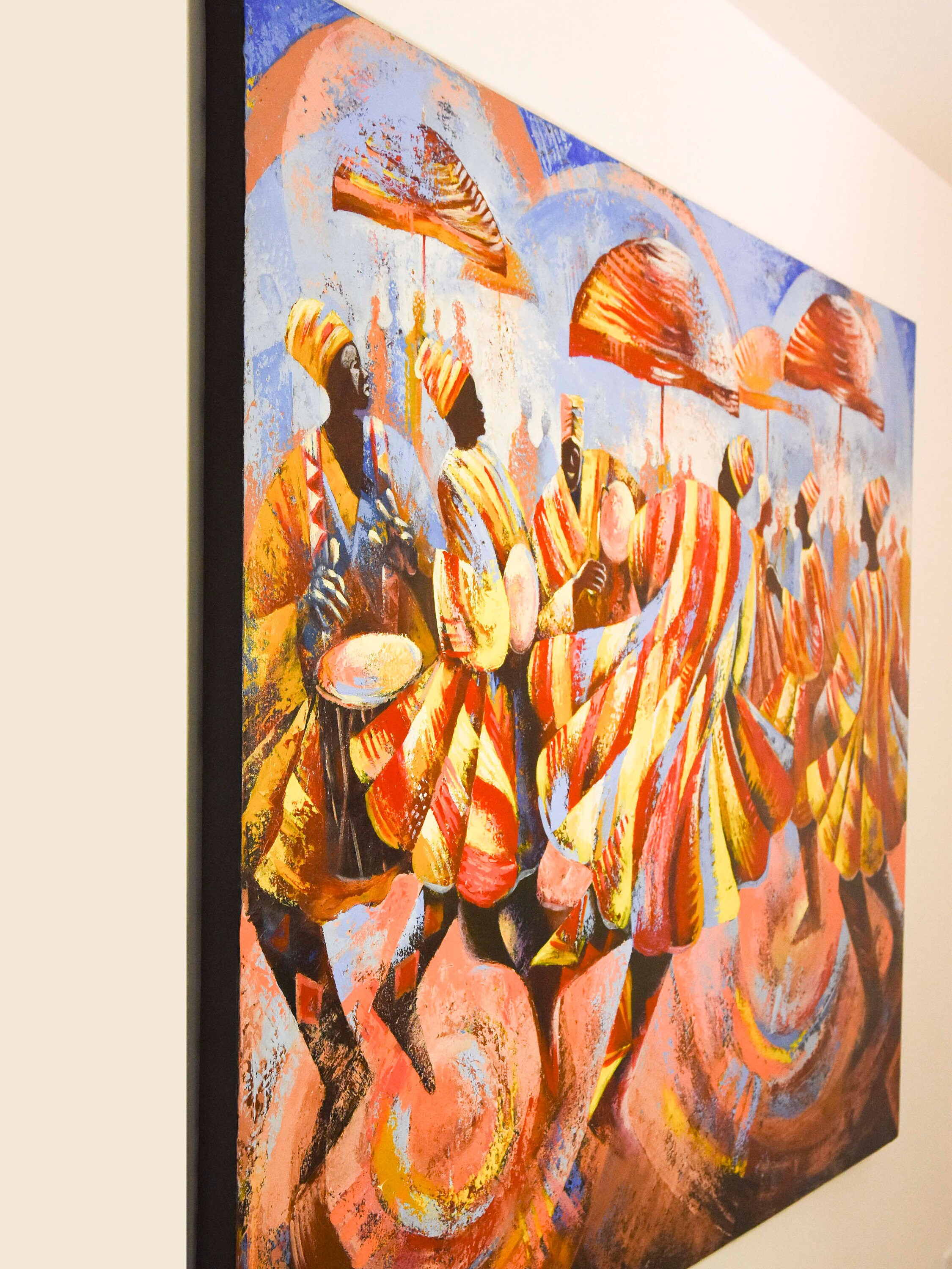 Ethnic Wall Art, African Wall Art Painting, Kwanzaa Art, Large Original