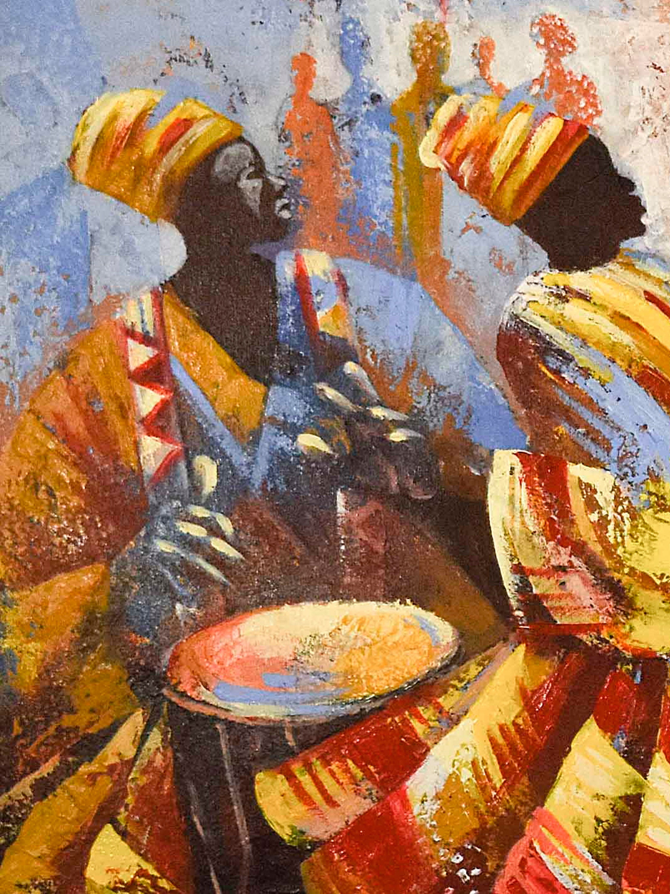 Ethnic Wall Art, African Wall Art Painting, Kwanzaa Art, Large Original