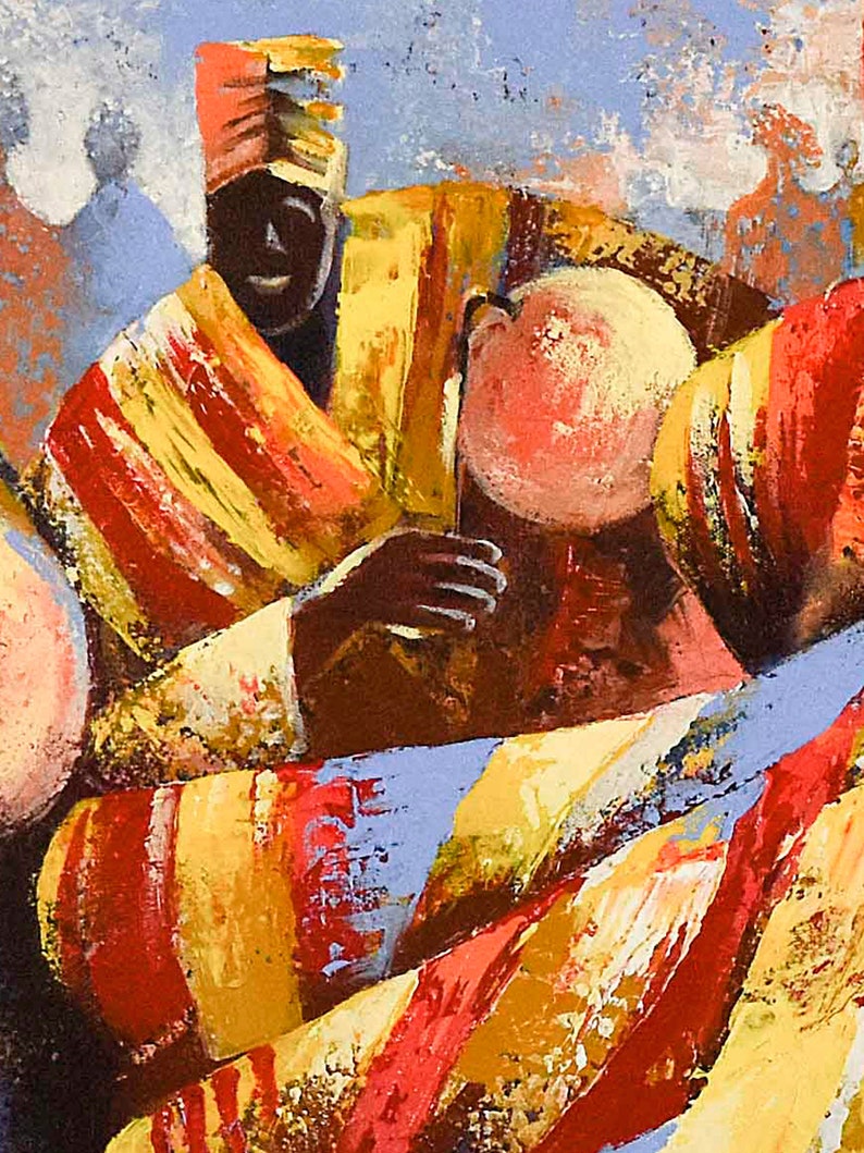 Ethnic Wall Art, African Wall Art Painting, Kwanzaa Art, Large Original