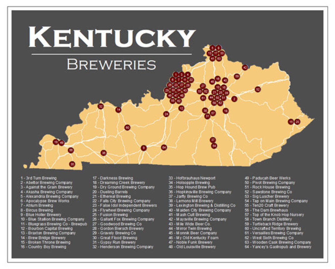 Kentucky Brewery Poster Téléchargement numérique Etsy