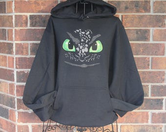 Toothless Hoodie, Night Fury Unisex Hoodie, Toothless Dragon