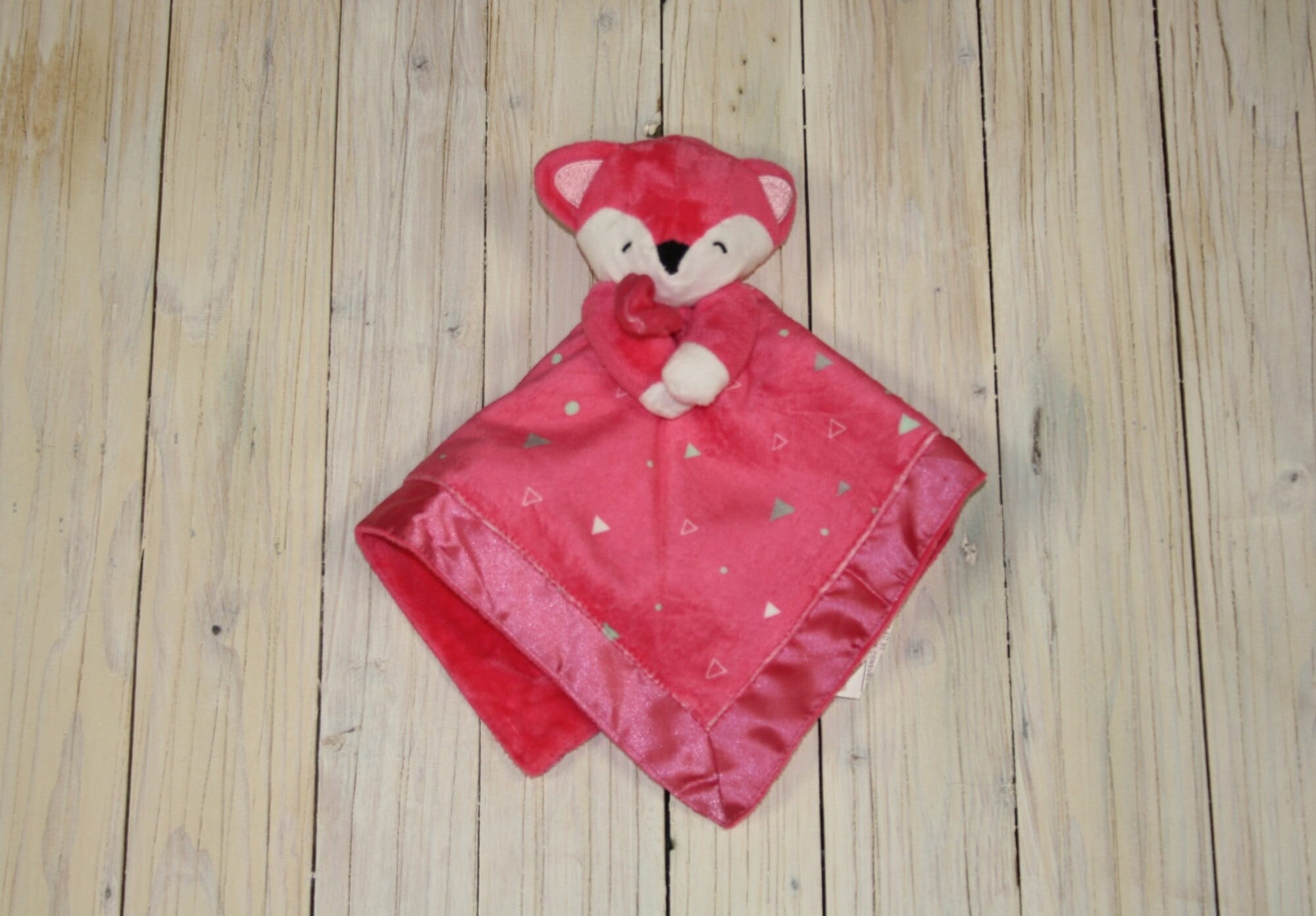 Personalized Fox Lovey Animal Lovie Blanket Embroidered Security