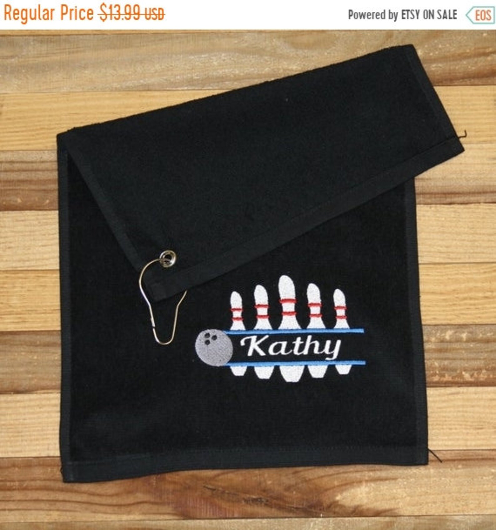 On SALE Bowling Towel Custom Monogrammed Hand Towel Etsy