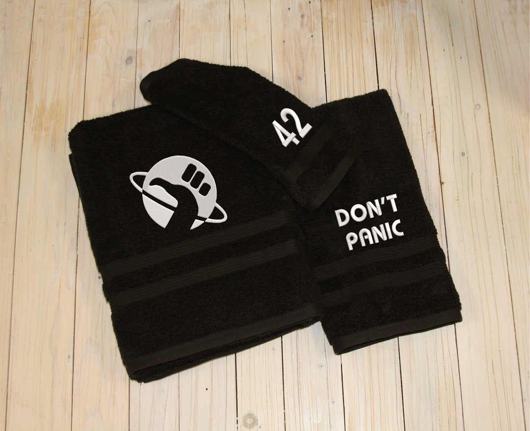 Hitchhiker's Guide to the Galaxy Towel Set Custom Etsy