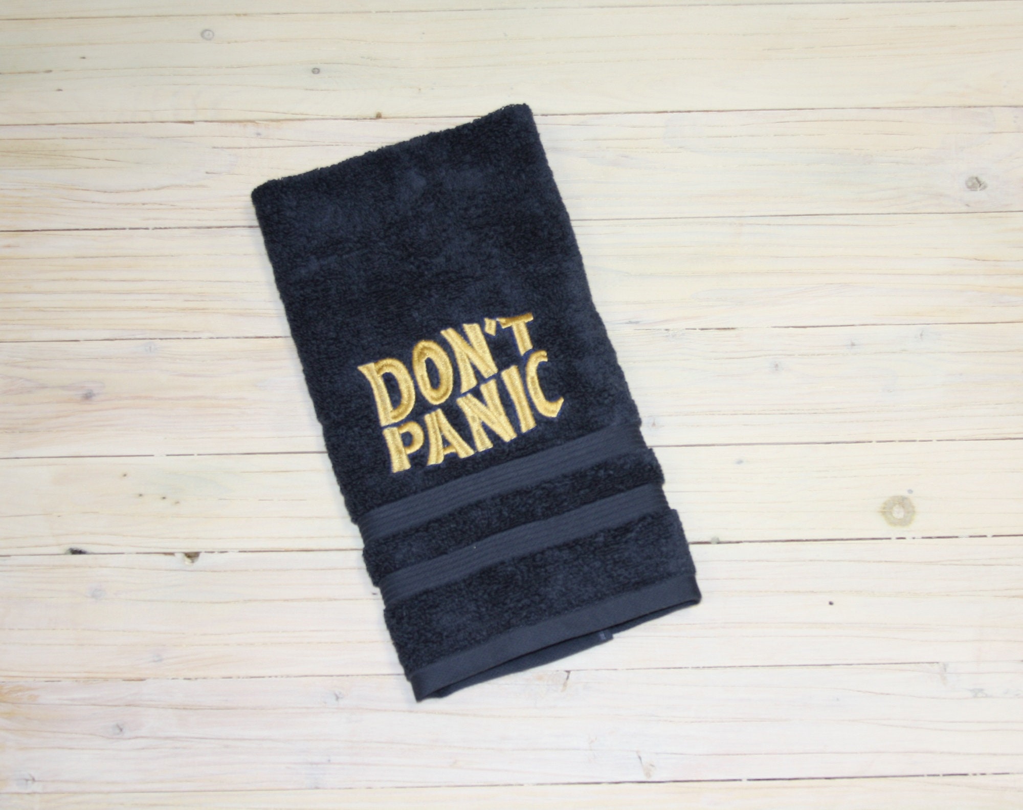 Hitchhiker's to the Galaxy DON'T PANIC Hand Towel Etsy